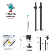 Set of 2 Speaker Pole for Subwoofer Height Adjustable Fits M20 Threaded Mount...
