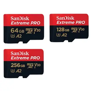 SanDisk Extreme PRO 64g 128g 256g TF 記憶卡 200MB 170MB 增你強公司貨