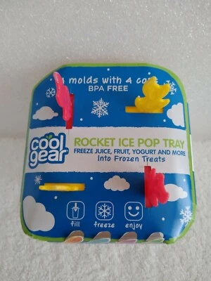 Cool Gear Rocket Ice Pop Tray's 4 Count Molds with 4 Caps Lot Of 3 BPA Free