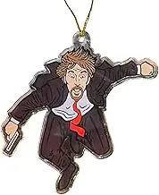 Die Hard Christmas Ornament - Funny Acrylic Car Rearview Hans Gruber Pendant, Christmas Tree Hanging Decoration Favors for Kids Adults