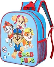 [TDL] Paw Patrol Kids Backpack – Good Pups Blue Lightweight School Bag with Adjustable Straps and Mesh Side Pockets – Ideal for Toddlers and Preschoolers, Blue, s