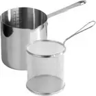 Stainless Steel Fryer Cooking Pot Deep Frying with Strainer Basket