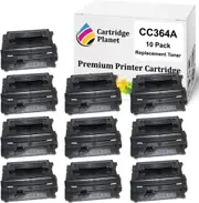10 Pack Compatible Toner Cartridge Replacement for HP CC364A 64A (10,000 Pages) for HP Laserjet P4014 P4014n P4015n P4015tn P4015x P4515n P4515tn P4515x P4515xm