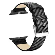 Genuine Leather Carbon Fiber Strap + Frame for Apple Watch Series 4 44mm