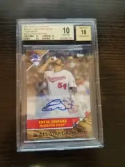 2017 Topps On Demand All Star Game Autographs Flame Wood Ervin Santana 1/1 BGS