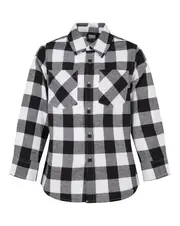 Boys Checked Flannel Shirt - Black / White