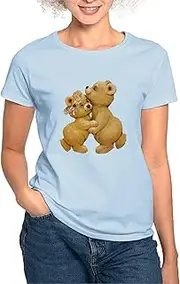 [CafePress] Cute Dancing Teddy Bears T Shirt Women's Dark T-Shirt, Crew Neck, Comfortable & Soft Classic Tee