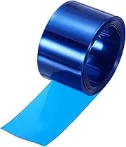 uxcell Battery Wrap PVC Heat Shrink Tubing 19mm Dia 30mm Flat 8 Feet Transparent Blue Good Insulation for Battery Pack
