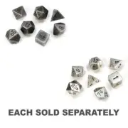 Chessex Metal Polyhedral Dungeons and Dragons 7 Pieces Dice Set Ages 14+ and Up