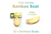 30x ECO Friendly Food Serving Bamboo Boats Small Plates Bowls Catering Canape