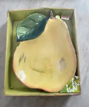 American Atelier at Home-Fresh Fruit Chip & Dip Plate, Pear Shaped