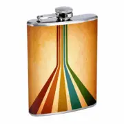 Retro Design Em3 Flask 8oz Stainless Steel Hip Drinking Whiskey
