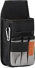 VIDAR TOOLS Small Tool Pouch with Belt Clip,Tool Belt Pouches,Electrician Tool Pouch.Mini Organizer Pocket Attachment for Tool Belt,5 Pockets and Heavy-Duty Metal Belt Clip Attachment.…