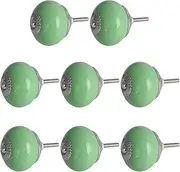Ceramic Knob,Cabinet,Furniture Pull Handles,Door Pull,Drawer Pull Handle,8pcs Ceramic Knobs Vintage Knobs Drawer Round Pull Handle Furniture Drawer Cupboard Wardrobe Dresser Door Decorative Green