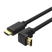 Unitek Y-C1009 HDMI 2.0 HDMI Cable - 3m Right Angle 270 Degree - Up to 4K - HDR10 - HDCP2.2 - 3D - 7.1 Surround Sound - Gold-Plated Connectors [Y-C1009]
