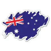 Aussie Flag Scribble Sticker Aussie Car Flag 4x4 Funny Ute #5973EN