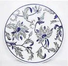 18" Beautiful Round White Marble Coffee Table Top Gemstone Leaf Design Furniture