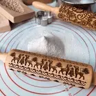 Christmas Style Pattern Embossing Rolling Pin Printing Rolling Pin Cookies
