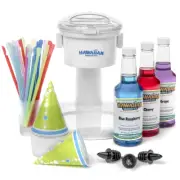 Classic Snow Cone Machine with 3 Flavor Kits Fun Party Package Summer Durable