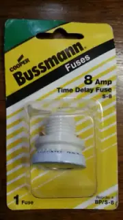 Bussmann BP/S-8 8 Amp Type S Time-Delay Dual-Element Plug Fuse Rejection Base