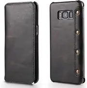 Luxurious Leather for Samsung Galaxy S10 Plus Case S9Plus Note9 for Samsung S10Plus Case Flip Cover for Samsung S9 Case S10e Case,Black,for Galaxy S10e