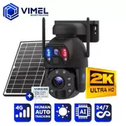 Dual Camera Security System 4G Solar Auto Tracking 20X Zoom UHD 2K LIVE 128GB