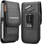 Rugged Nylon Holster Compatible with iPhone 16/15/14/13/12/11 Pro Max & Plus Models, T-Mobile Revvl 7/7 Pro/ 6X/6 5G,Boost Summit 5G Case Nylon Phone Pouch Belt Clip Holster