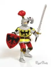 RED CRESTED KNIGHT YELLOW TUNIC 38365 - PAPO KNIGHTS -- NEW with TAGS