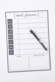 Reusable Meal Planner And Pen Set--ATPC-MPWHITE