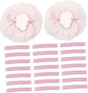 Ipetboom 100pcs Non-woven Hairnets Has Non-woven Mesh Hairnets Head Covers Hair Nets Hairnets for Food Service Pink Non-woven Fabric