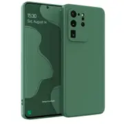 MCC For Samsung Galaxy S20 Ultra Soft Liquid Silicone Shockproof Case Cover G988 [Dark Green]