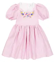 [Paade Mode] Paade Mode Embroidered linen dress Y 8 pink