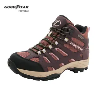 【GOODYEAR 固特異】透濕防水戶外鞋/女 郊山 透濕 防水 耐磨 酒紅(山之王者GAWO32552)