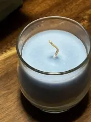 PartyLite Mini Barrel Glass Jar Candle Bestburn 3.7oz Seaside Mist Alize G33642