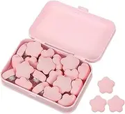 uxcell 20 Pcs Duvet Cover Pins to Hold Comforter Inside, Duvet Clips with Soft Fabric Material for Quilt Cushions Curtain, Light Pink (Flower)