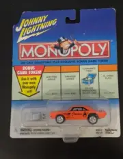 Johnny Lightning Monopoly Chance Card Dodge Dart Rear Motor Orange Car