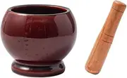 Traditional Grind, Ceramic Garlic Mortar Household Manual Masher Multi-Function Grinder Pestle Set Medicine Grinder Masher