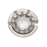 PORTABLE HANDBAG PURSE TOTE BAG Folding Table HOOK HANGER - CRYSTAL - US SELLER