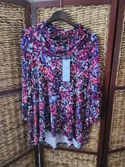 Taking Shape Pullover Stylish Wear Bamboo Tunic Blouse Top Size 20-22 Women's...