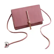 2Pcs Women Trendy PU Leather Crossbody Handbags Tassel Decor Solid Simple Small Casual Cellphone Shoulder Bags Purse for Women