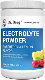 Zero Sugar Keto Electrolyte Powder – 1000mg Potassium, Pink Himalayan Salt, Rasp