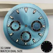 Matted Blue Green Luminous Watch Dial for VK63 Quartz Movement Part