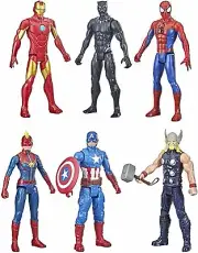 Marvel Titan Hero Series Action Figure Multipack, 6 Action Figures, 12-Inch...