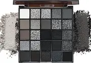 Dark Eyeshadow Palette | 25 Colors Black Matte Shimmer Eyeshadow | Blendable Gothic Powder Shadow, Cool Tone Eye Shadow for Christmas Easter Halloween