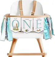 MUWEOL Peter Rabbit High Chair Banner - First Birthday Party Highchair Banner,Easter Peter Rabbit Party Supplies For Girls And Boys,Baby Shower Decorations (rabbit banner)