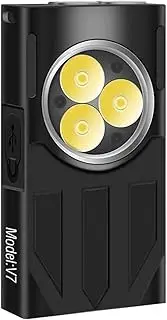Vortex V7-Black 1100 Lumen Right Angle Magnetic Keychain EDC (Everyday Carry) Flashlight 3 LEDs Type C RGB Signal Side Light