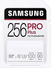 Samsung PRO Plus 256GB SDXC UHS-I U3 100MB/s Full HD & 4K UHD Memory Card (MB-SD256H/EU)