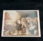 Postcard Edward Hicks Peaceable Kingdom American folk art Unposted Vtg