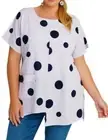 TS TAKING SHAPE VIRTU plus sz S / 16 La Strada Top natural cotton & linen NWT!