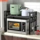 2 Tier Microwave Oven Stand Rack Shelf Condiment Kitchen Holder Cabinet Storage